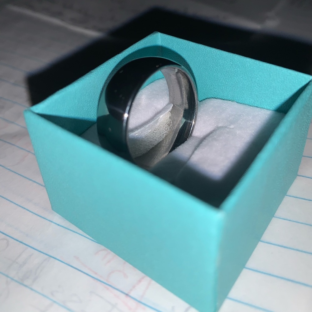 men’s silver tungsten carbide ring